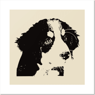 Bernese Mountain Dog Face Design - A Berner Christmas Gift Posters and Art